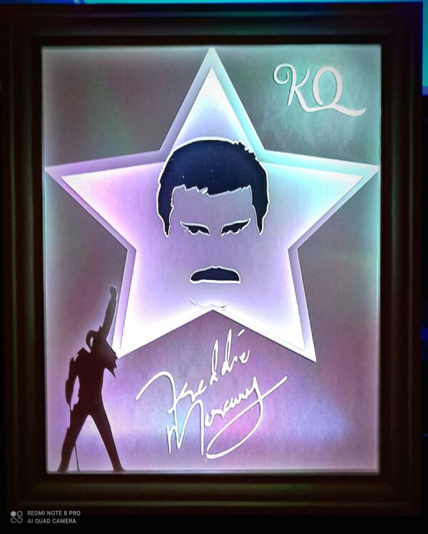 Cornice Shadow Light Box Freddie Mercury