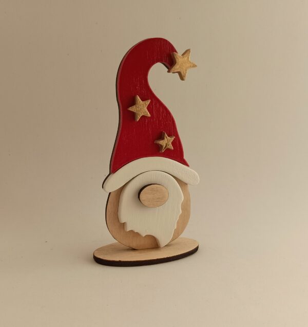 Gnomo in Legno Natale - immagine 2