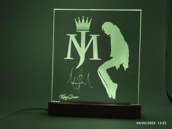 Lampada in plexiglass Michael Jackson