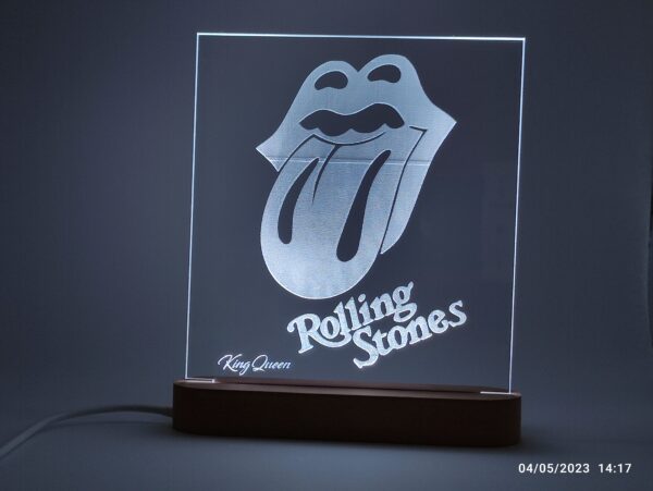 Lampada in plexiglass Rolling Stones