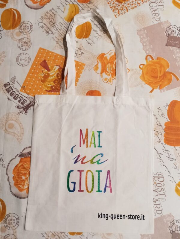 Borsa shopping in cotone - immagine 2